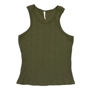 NWOT Anthropologie Ribbed Crewneck Top Women’s Sz L